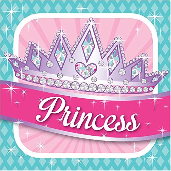 PRINCESS PARTY 3-PLY LUNCH NAPKINS 16-PIECES, PINK